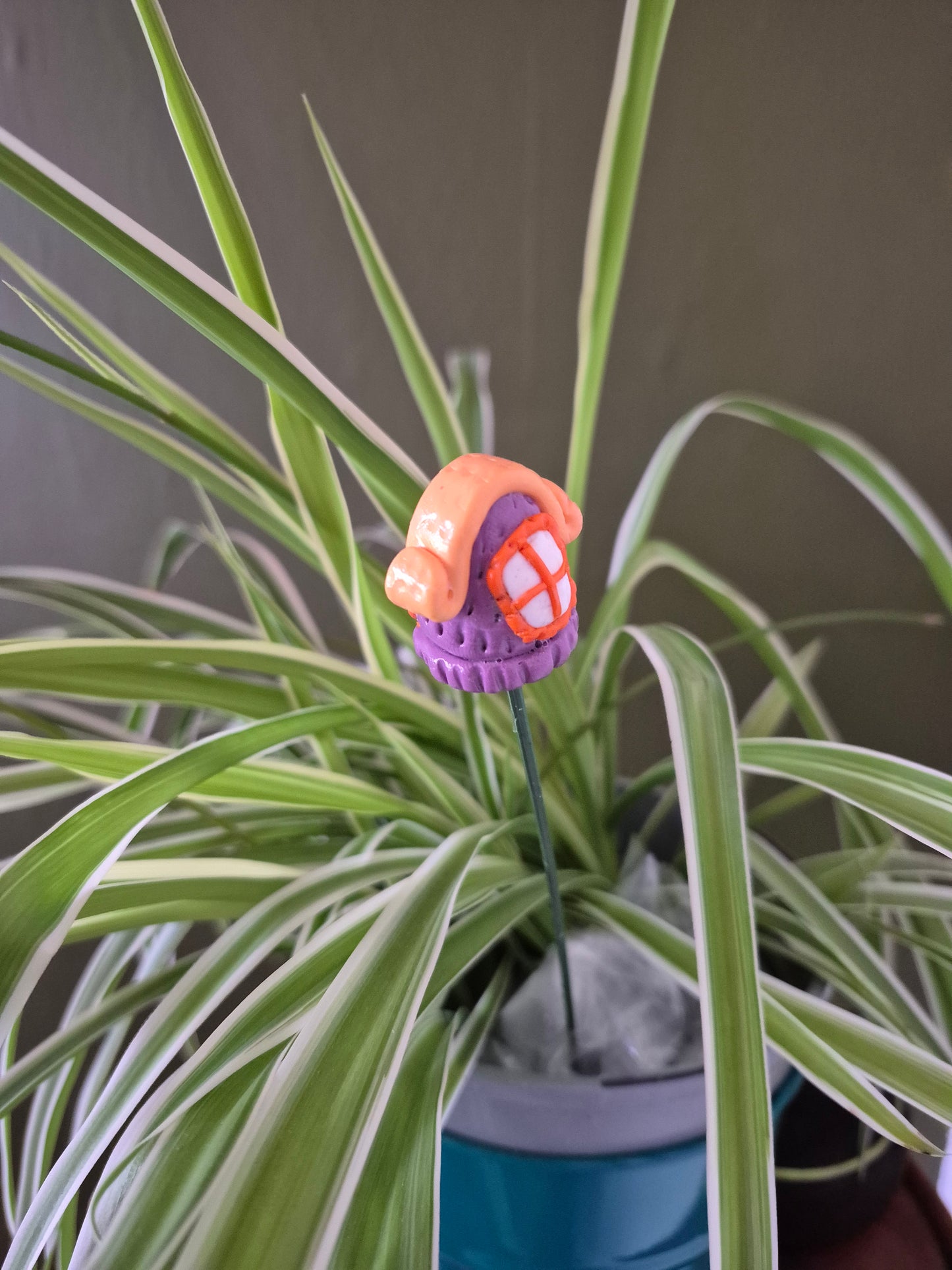 Orange wig fairy house
