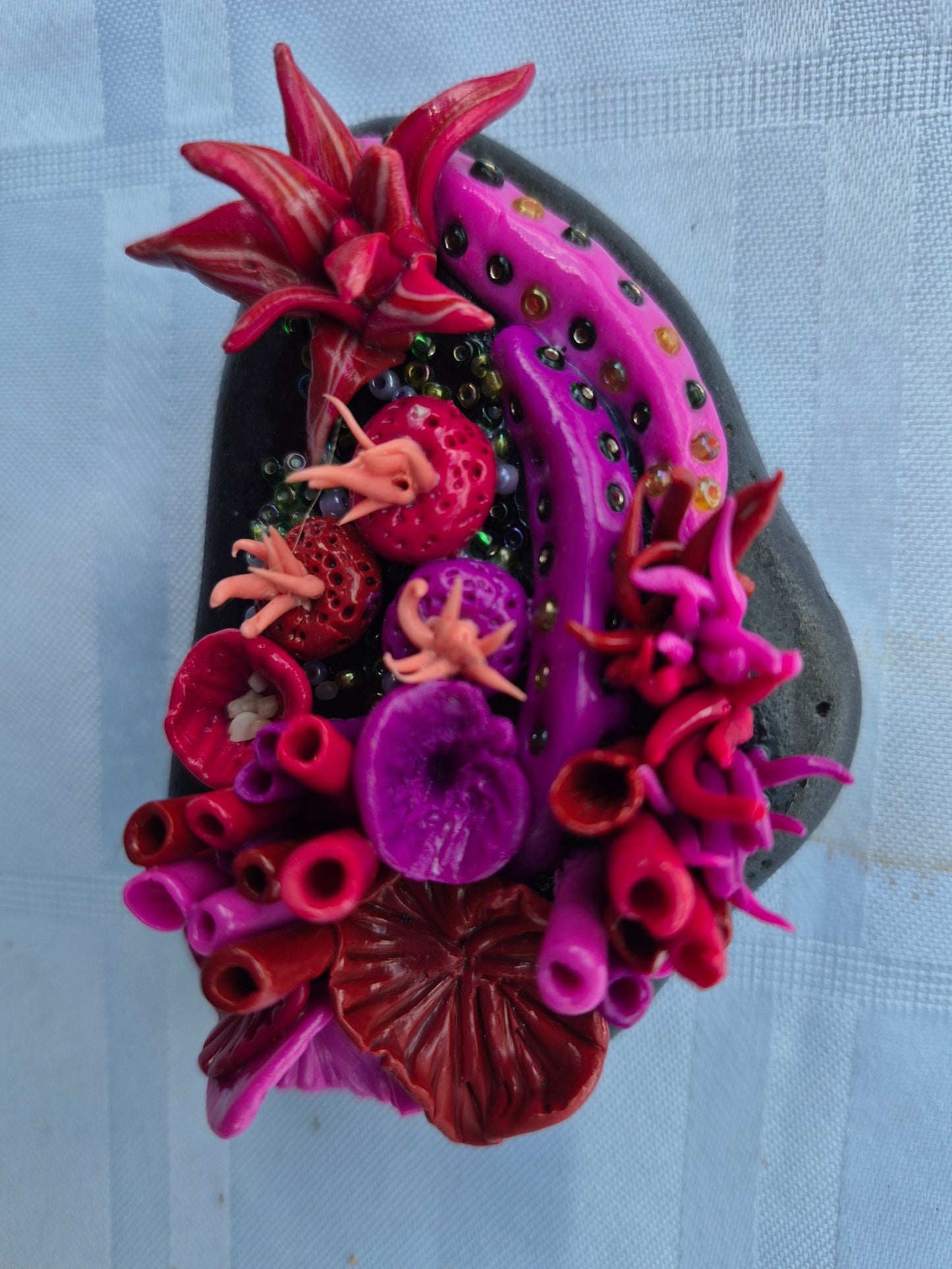 Cerise and reds Marine stone